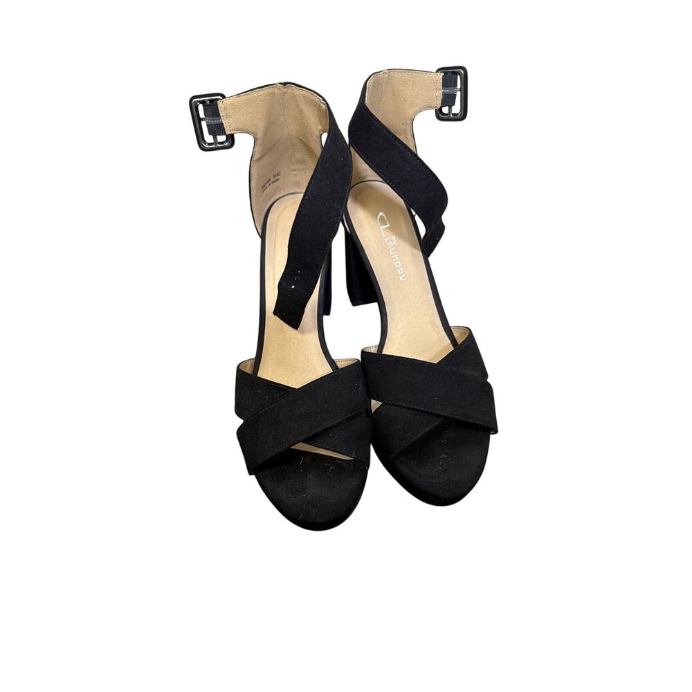 Laundry Black Criss Cross Sandals Sz 9